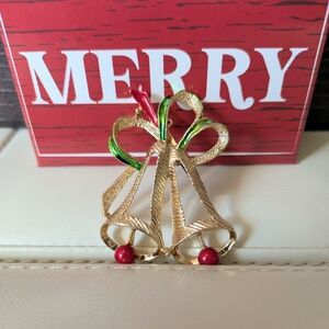 Vintage Christmas Bells Brooch by Gerry's